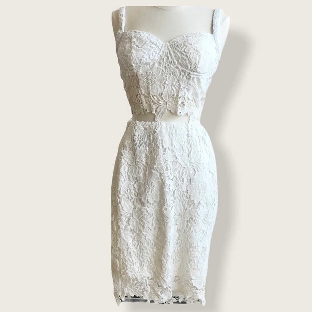 Lace Crop Top and Skirt